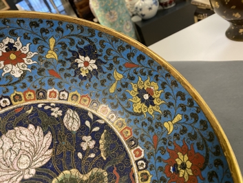 A Chinese cloisonn&eacute; 'dragon' bowl, Wanli mark but probably later